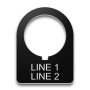 Plastic Legend Plate - 22mm AB 800F-180 11X Font L - 2 Lines