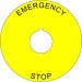 Plastic Legend Plate - 22mm Emergency Stop - 80mm