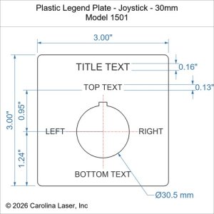 Plastic Legend Plate - Joystick - 30mm