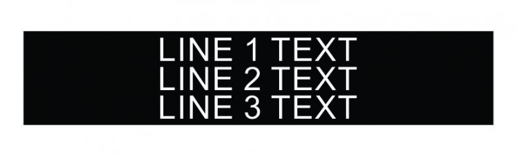 Plastic Nameplate - 1/2"x 3" - 1/8" Text - Click Image to Close