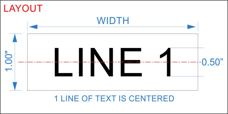 Modal Additional Images for Plastic Nameplate - 1" x 2 1/2" - 1/2" Text