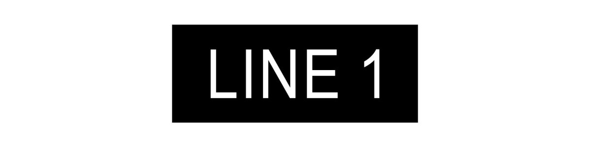 (image for) Plastic Nameplate - 1" x 2 1/2" - 1/2" Text