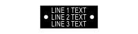 Plastic Nameplate - 1" x 2 1/2" - 1/4" Text - Mtg Holes