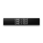 Plastic Nameplate - 3/4" x 4" - 3/16" Text