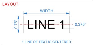 Plastic Nameplate - 3/4" x 4" - 3/8" Text