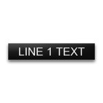 Plastic Nameplate - 3/4" x 4" - 3/8" Text