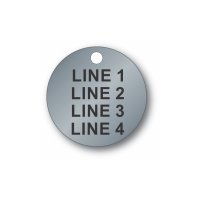 Engraved Stainless Steel Tag - 1.5" Round - Style 3