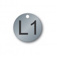 Engraved Stainless Steel Tag - 1.5" Round - Style 1