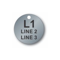 Engraved Stainless Steel Tag - 1.5" Round - Style 2