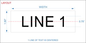 Plastic Nameplate - 1 1/2" x 4 1/2" - 3/4" Text