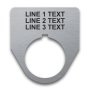 Stainless Steel Legend Plate - 30mm Traditional - 3 Lines