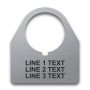 Stainless Steel Legend Plate - 30mm Traditional 180 - 3 Lines