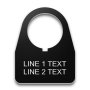 Plastic Legend Plate - 22mm Traditional 180 - 2 Lines