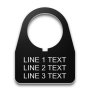 Plastic Legend Plate - 22mm Traditional 180 - 3 Lines