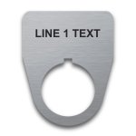  Stainless Steel Legend Plate - 22mm Traditional - 1 Line
