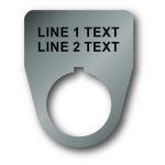 Stainless Steel Legend Plate - 22mm Traditional - 2 Lines