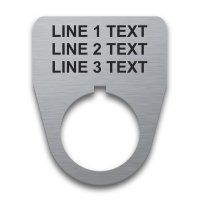 Stainless Steel Legend Plate - 22mm Traditional - 3 Lines