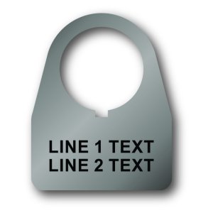 (image for) Stainless Steel Legend Plate - 22mm Traditional 180 - 2 Lines