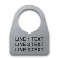 Stainless Steel Legend Plate - 22mm Traditional 180 - 3 Lines