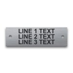 3/4" x 2 1/2" engraved stainless steel nameplate