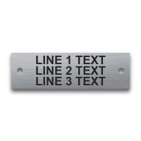 Stainless Steel Nameplate - 3/4" x 2 1/2" - 3/16" Text - Mtg Holes