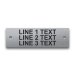 Stainless Steel Nameplate - 3/4" x 2 1/2" - 3/16" Text - Mtg Holes