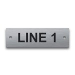 Stainless Steel Nameplate - 3/4" x 2 1/2" - 3/8" Text - Mtg Holes