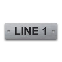 Stainless Steel Nameplate - 3/4" x 2 1/2" - 3/8" Text - Mtg Holes
