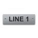 Stainless Steel Nameplate - 3/4" x 2 1/2" - 3/8" Text - Mtg Holes
