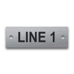 1" x 3" engraved stainless steel nameplate