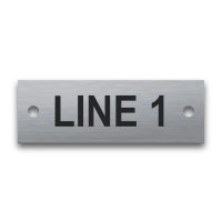 Stainless Steel Nameplate - 1" x 3" - 1/2" Text - Mtg Holes