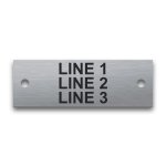 1" x 3" engraved stainless steel nameplate