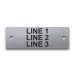 Stainless Steel Nameplate - 1" x 3" - 1/4" Text - Mtg Holes