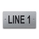 Stainless Steel Nameplate - 2" x 4" - 1" Text - Mtg Holes