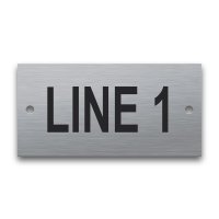 Stainless Steel Nameplate - 2" x 4" - 1" Text - Mtg Holes
