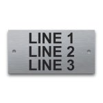 2" x 4" engraved stainless steel nameplate