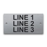 Stainless Steel Nameplate - 2" x 4" - 1/2" Text - Mtg Holes