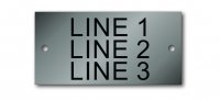 Stainless Steel Nameplate - 2" x 4" - 1/2" Text - Mtg Holes