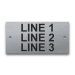 Stainless Steel Nameplate - 2" x 4" - 1/2" Text - Mtg Holes
