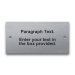 Stainless Steel Nameplate - 2" x 4" - 1/4" Text - Mtg Holes