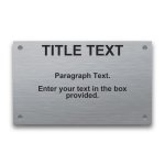 Stainless Steel 3" x 5" Engraved Information Sign