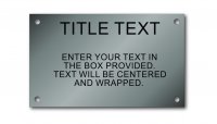 Stainless Steel 3" x 5" Engraved Information Sign