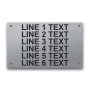 Stainless Steel Nameplate - 3" x 5" - 3/8" Text - Mtg Holes