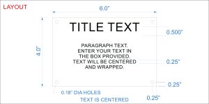 Stainless Steel 4" x 6" Engraved Information Sign
