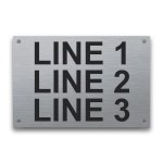 Stainless Steel Nameplate - 4" x 6" - 1" Text