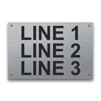 Stainless Steel Nameplate - 4" x 6" - 1" Text