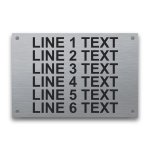 Stainless Steel Nameplate - 4" x 6" - 1/2" Text