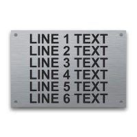 Stainless Steel Nameplate - 4" x 6" - 1/2" Text