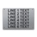 Stainless Steel Nameplate - 4" x 6" - 1/2" Text