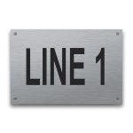 Stainless Steel Nameplate - 4" x 6" - 2" Text